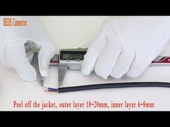 PA66 M19 الذاتي قفل موصل دائري ذكر إلى أنثى IP68 للماء