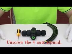 ذكر وامرأة DB 2w2 كوب اللحام رابط الطاقة المقاوم للماء IP 68