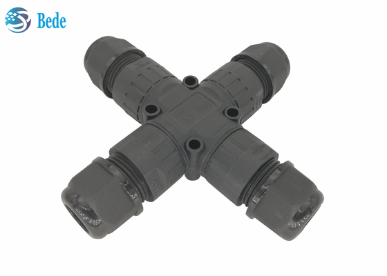 موصلات الكابلات المقاومة للماء IP68 X نوع 4-Channel 2-Poles للوحات الإعلانات الخارجية