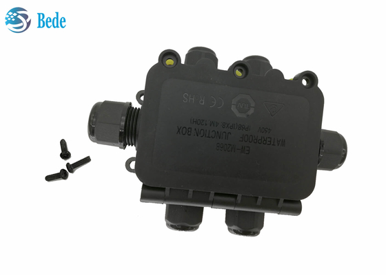 IP68 صندوق تقاطع مقاوم للماء مانعة لتسرب الماء في الهواء الطلق صندوق الأسلاك 6 قنوات 450V