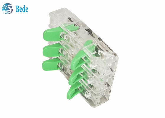 موصل الأسلاك العالمي والكابلات السريع PA66 3 المدخلات 3 الإخراج 450V