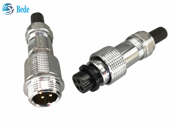 نمط الإرساء Gx12 موصل الطيران IP67 مقاوم للماء 2 ~ 7 دبوس 3A 200V