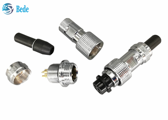 IP67 مقاوم للماء GX12 لوحة تركيب موصل مجموعة المكونات الإناث والذكور 2 ~ 7pin 3A 200V