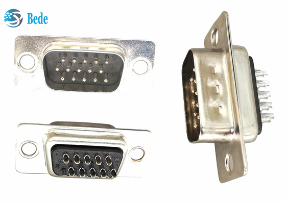 BEDE D Sub Connetor 15 دبابيس D Sub DB 15 ذكر Connetors نوع اللحام 5A