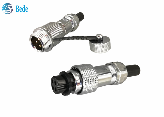 النحاس شل M12 موصل الطيران كابل IP68 لكابل نمط الإرساء 2 ~ 7 دبوس