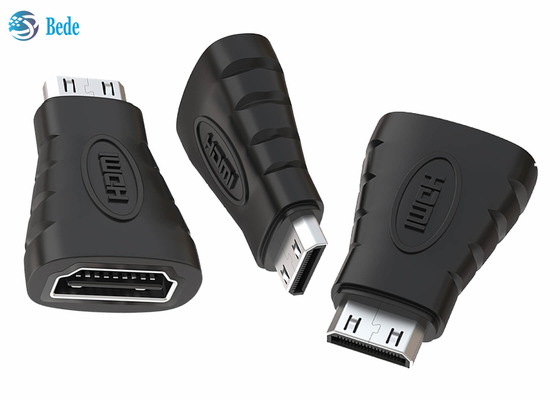 محول HDMI صغير مطلي بالذهب ، محول HDMI من أنثى إلى ذكر صغير