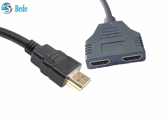 1 في 2 Out Full HD 1080P 3D4K HDMI Splitter لشاشات مزدوجة مكررة / مرآة
