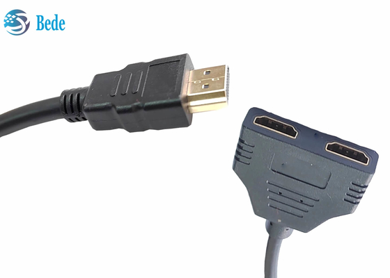 1 في 2 Out Full HD 1080P 3D4K HDMI Splitter لشاشات مزدوجة مكررة / مرآة