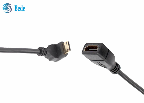 بزاوية صغيرة HDMI ذكر إلى HDMI أنثى محول موصل 4 اتجاهات أعلى وأسفل اليسار واليمين