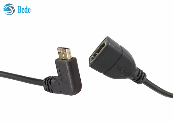 بزاوية صغيرة HDMI ذكر إلى HDMI أنثى محول موصل 4 اتجاهات أعلى وأسفل اليسار واليمين