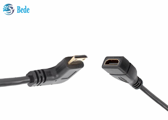بزاوية صغيرة HDMI ذكر إلى HDMI أنثى محول موصل 4 اتجاهات أعلى وأسفل اليسار واليمين