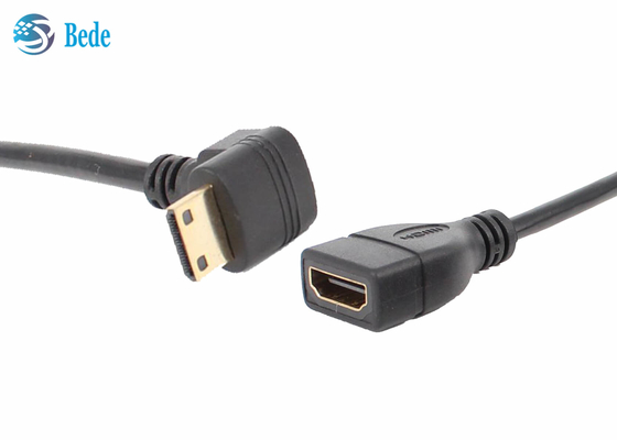 بزاوية صغيرة HDMI ذكر إلى HDMI أنثى محول موصل 4 اتجاهات أعلى وأسفل اليسار واليمين