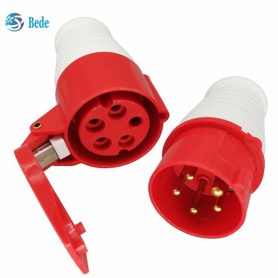5 دبابيس التوصيل الصناعي والمقبس موصل الطاقة الصناعية IP44 AC380-415V 16A