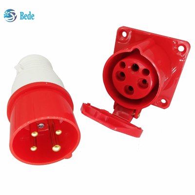 CEE المقابس والمآخذ الصناعية ذكر أنثى المقبس 4 دبابيس 3P + N 380-415V 16Amp