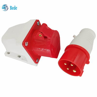 ذكر أنثى مقبس كهربائي 4 دبابيس 3P + E 380 ~ 415V 16Amp الجدار نوع التثبيت IP44