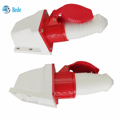 ذكر أنثى مقبس كهربائي 4 دبابيس 3P + E 380 ~ 415V 16Amp الجدار نوع التثبيت IP44