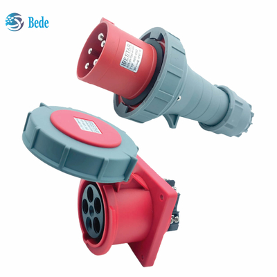 مقاوم للماء IP67 مآخذ التوصيل الصناعية 5 دبابيس 3P + N + E 63Amp و 125Amp نوع تركيب اللوحة