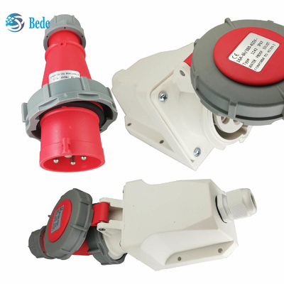 4 دبوس IP67 مصدر كهربائي صناعي مع 16A / 380 ~ 415V نوع تركيب الجدار