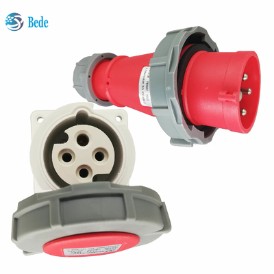 4 دبوس 3P + E 16Amp منفذ الطاقة الصناعية ومقبس تركيب اللوحة IP67