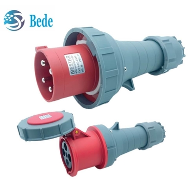 63A / 125 Amp الصناعية الصلبة عالية التيار والمقابس 3P + E IP67