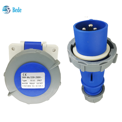 المعيار ICE60309 الصناعية وصلة الدخول IP67 تصنيف 3Pins ((2P+E) 32Amp