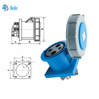 التيار 63A 125A صناعية وصلة مصبوب لوحة تركيب نوع 3 دبوس ((2P + E) IP67 220 ~ 250V