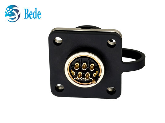 موصل دائري مقاوم للماء CM10 10 سنون DDK مربع الحافة IP67 مع إنهاء لحام